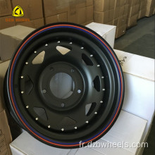 Wheel en gros en acier 8 Black Matte Black 15x8